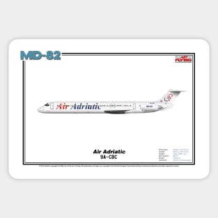 McDonnell Douglas MD-82 - Air Adriatic (Art Print) Sticker